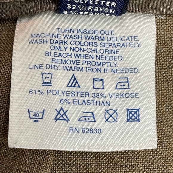 Lands’ End Vintage High Waist Flat Front Dress Pants 8 - Picture 14 of 15